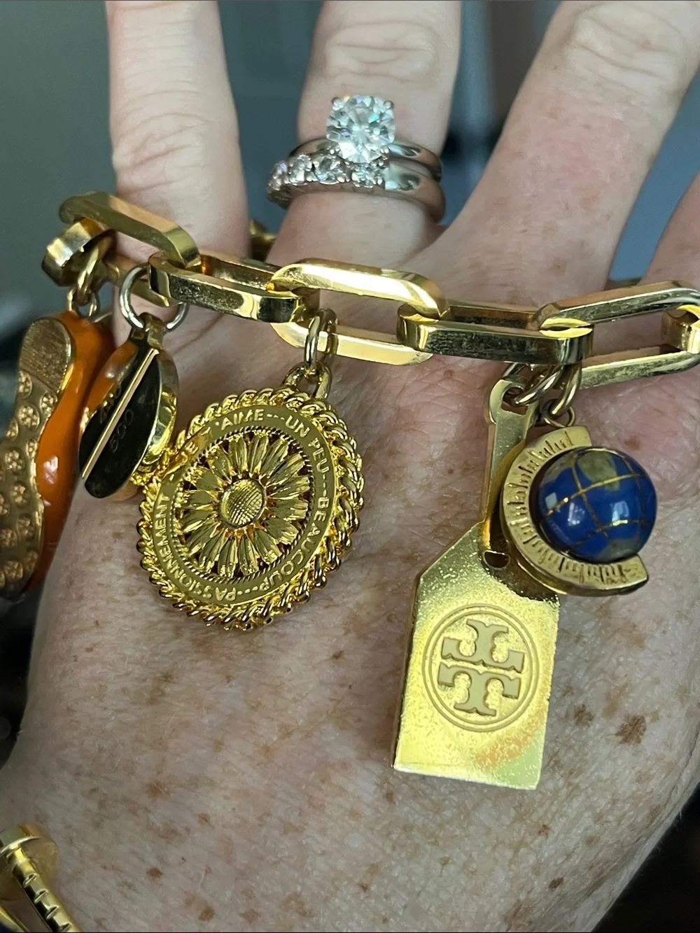 Tory Burch Gold Charm Bracelet